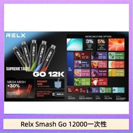 Relx Smash Go 12000 Puffs 一次性電子煙拋棄式12W輸出